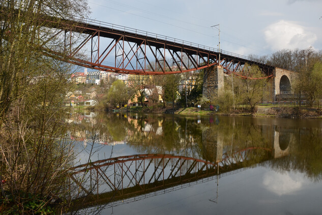 Tábor, železniční most přes řeku Lužnici na trati Tábor – Bechyně, č.ÚSKP 106963