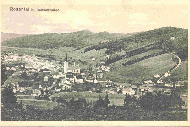 Rožmitál na Šumavě, dobová pohlednice