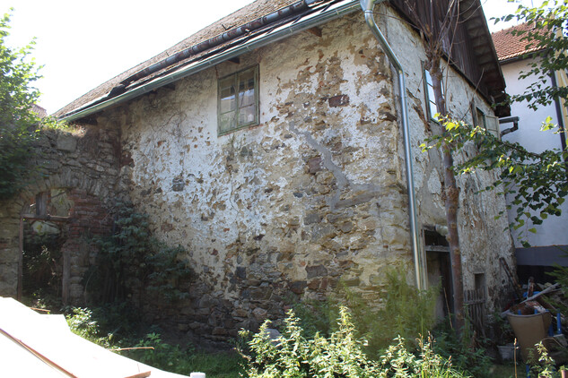 Rožmberk nad Vltavou, čp. 60, podélná dvorní severovýchodní fasáda