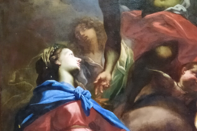 P. Brandl, 1707, olej na plátně, kostel Nejsvětější Trojice, Lnáře, signatura Petra Brandla v dolní části obrazu Nejsvětější Trojice s Pannou Marií, sv. Augustinem, sv. Tomášem z Villanovy a sv. Zuzanou 