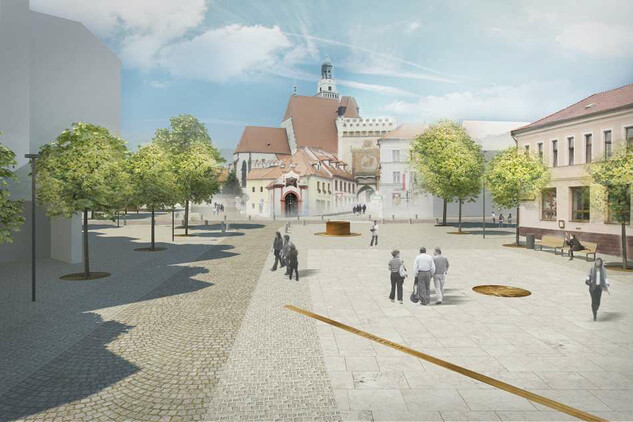 Prachatice - vizualizace úprav Malého náměstí  (urbanisticko – architektonické studie)