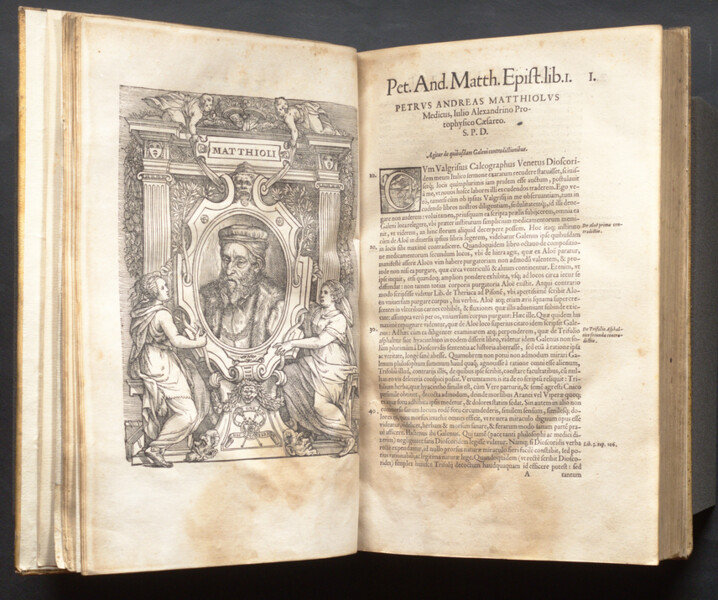 Dřevořez s portrétem P. A. Mattioliho z roku 1561.