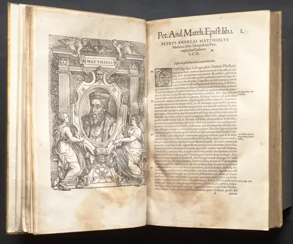 Dřevořez s portrétem P. A. Mattioliho z roku 1561.