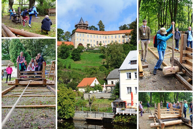 Hrad Rožmberk. Jeřáby táhnou na Jakobínku, vzdělávací program. Foto J. Sajtlová.