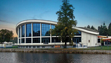 Plavecký stadion v Českých Budějovicích.