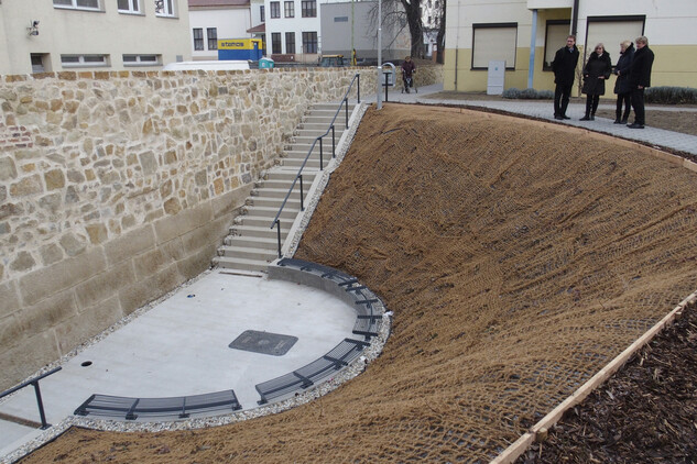 obnovená hradební zeď v Kollárově ulici v Uherském Hradišti | © NPÚ, ÚOP v Kroměříži