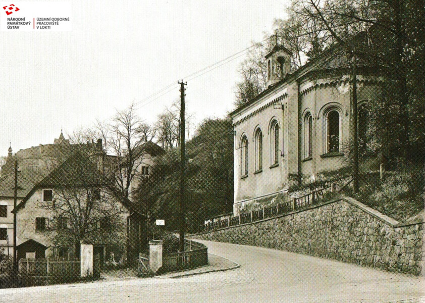 Podoba kostela v roce 1948. Historický snímek. | © NPÚ Loket Podoba kostela v roce 1948. Historický snímek. | © NPÚ Loket