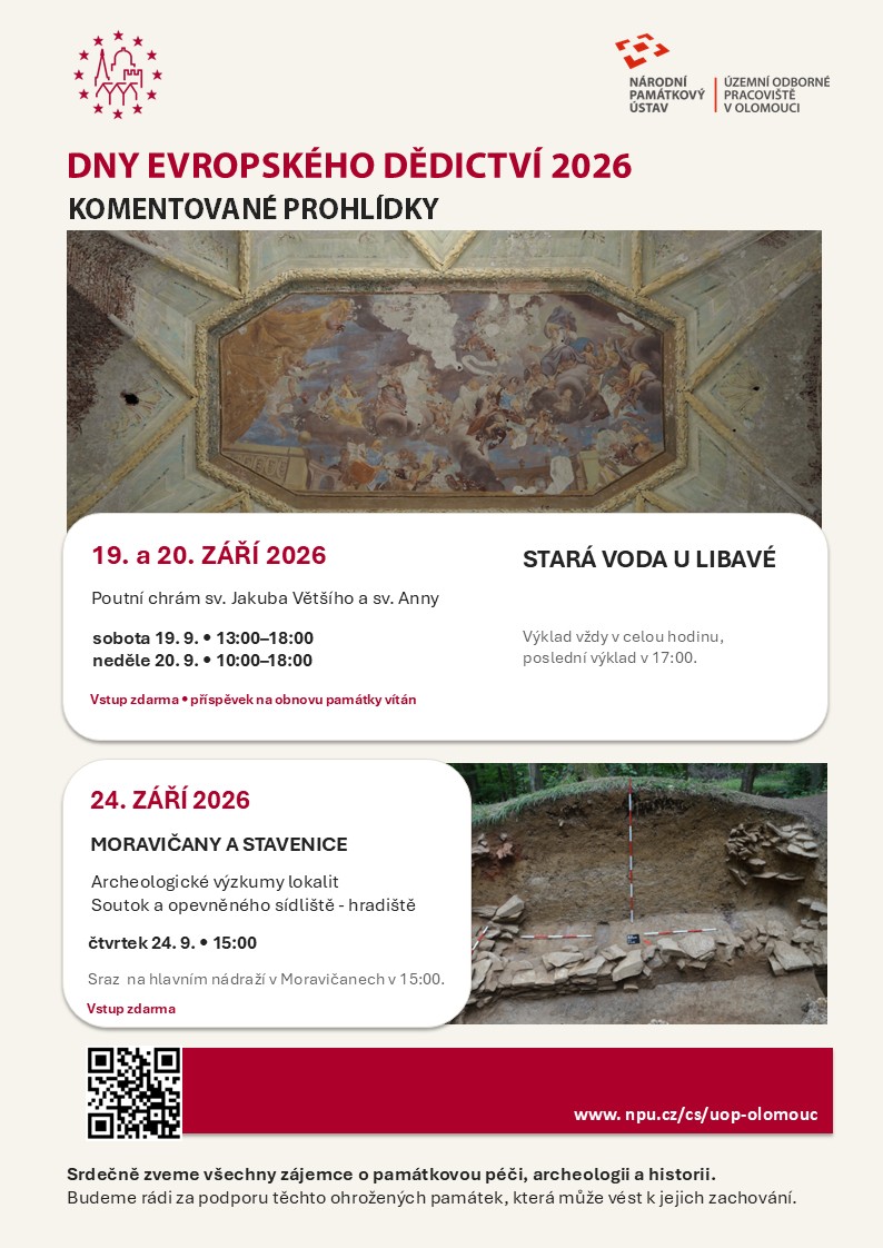 Komentované prohlídky v rámci Dnů evropského dědictví 2026