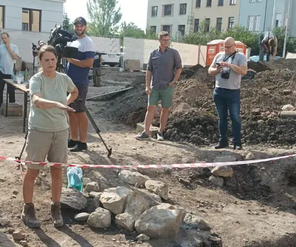 Archeoložka Barbara Marethová, vedoucí archeologického výzkumu