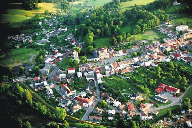 Letecký pohled Letohrad, foto: Město Letohrad