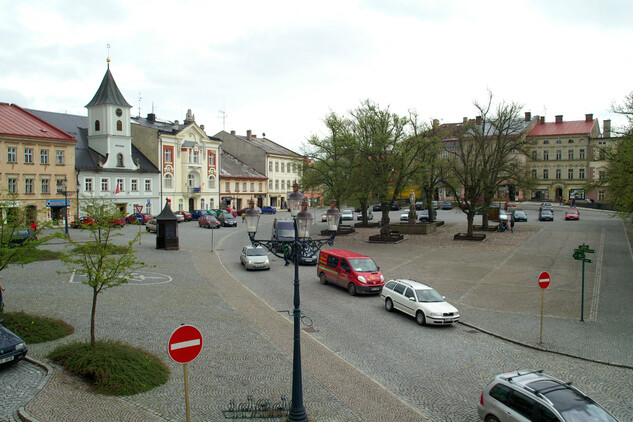 Králíky, Velké náměstí od severozápadu, foto: Milan Krištof, 2010