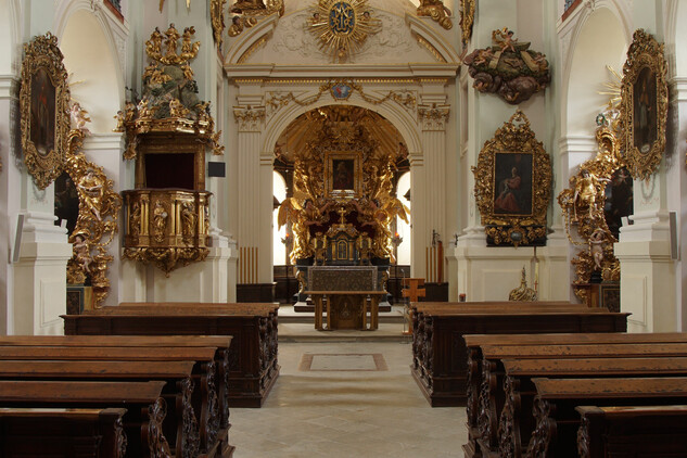 Interiér chrámu Panny Marie na Chlumku v Luži po restaurování, foto: Milan Krištof