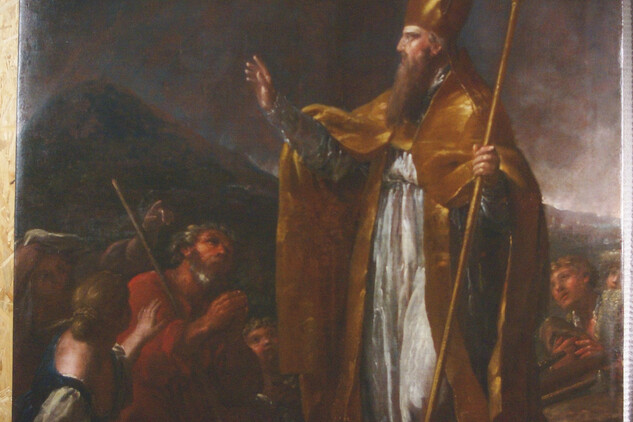 Obraz sv. Vojtěcha z kostela sv. Mikuláše v Čisté u Litomyšle, foto: V. Cinková