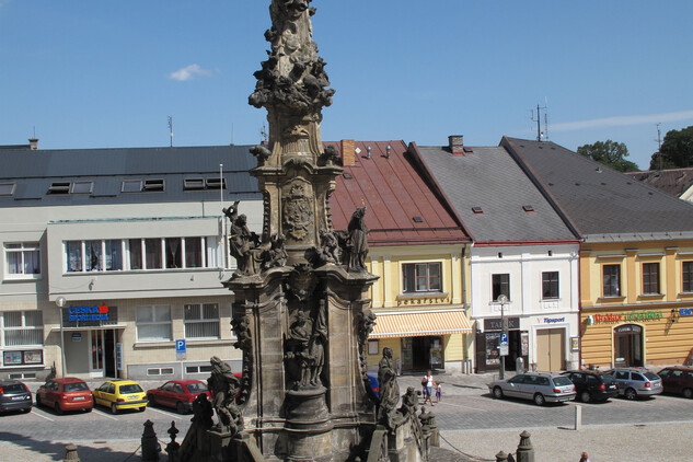 Morový sloup na náměstí v Poličce, foto: V. Paukrt