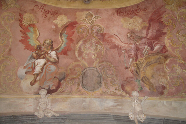 Nástěnná malba - kaple sv. Isidora v Křenově