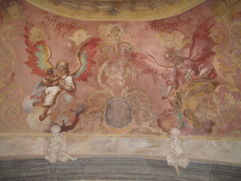 Nástěnná malba - kaple sv. Isidora v Křenově