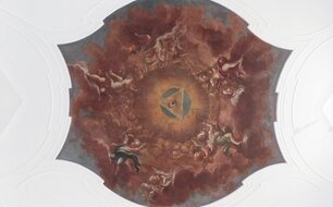 Chotěšov, klášter, restaurovaná nástropní malba v refektáři. Foto: Národní památkový ústav