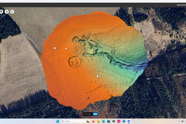 Vížka,okr. Tachov – opevnění dosud neznámého účelu a stáří, nejspíše související s těžebním areálem, foto: Národní památkový ústav