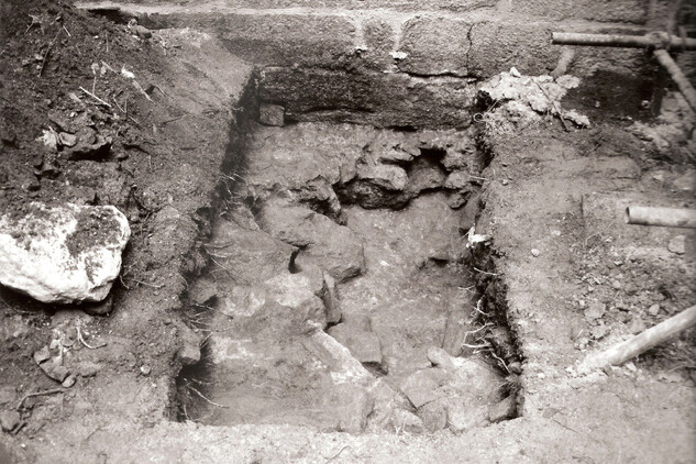 Přimda, hrad, románská maltová podlaha, foto: Národní památkový ústav