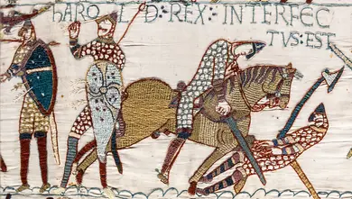 Wikimedia Commons – Bayeux Tapestry, Scene 57, public domain (Myrabella 2013)