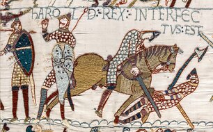 Wikimedia Commons – Bayeux Tapestry, Scene 57, public domain (Myrabella 2013)
