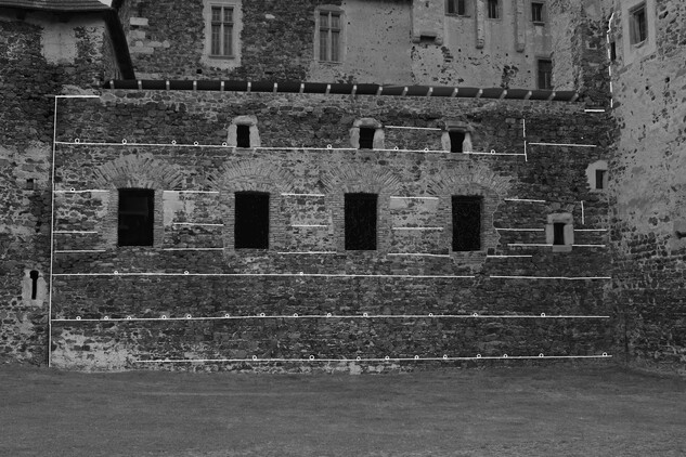 Hrad Švihov, analýza stavebního postupu, foto a kresba: T. Karel