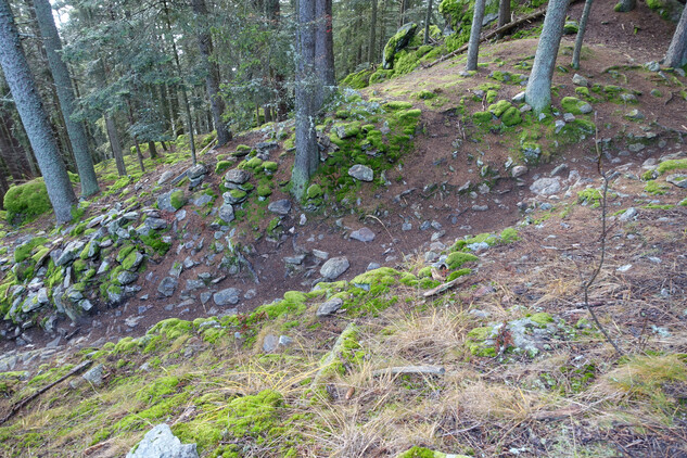 Sedlo, hradiště, val