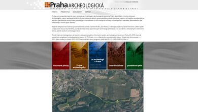 Homepage webu Praha archeologická
