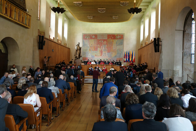 Slavnostní zasedání k 669. výročí založení Karlovy univerzity 6. dubna 2017.