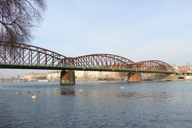 Železniční most pod Vyšehradem, 16. 2. 2023
