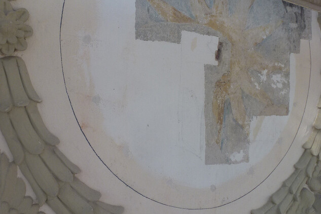 Nalezený fragment manýristického slunce na hlavním průčelím Staré radnice v Havlíčkově Brodě