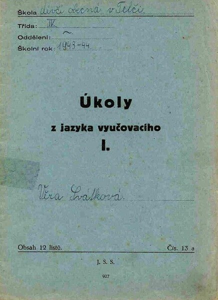 Výstava Školákem v Protektorátu, písanka z roku 1943 (nepodléhá CC) Výstava Školákem v Protektorátu, písanka z roku 1943 (nepodléhá CC)
