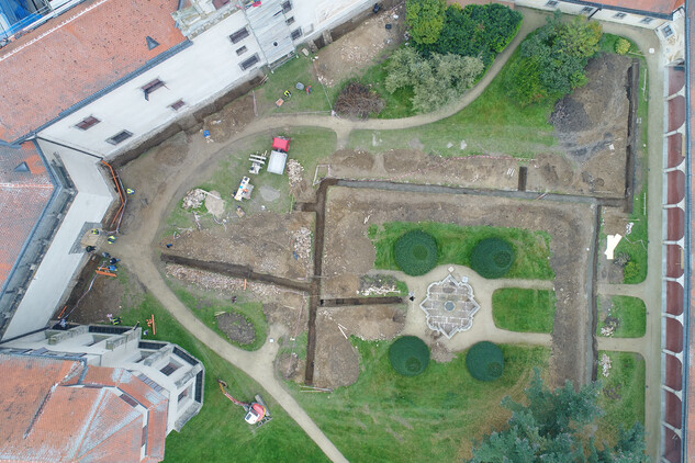 Telč - zámek, archeologický výzkum