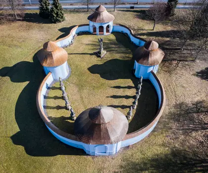 Dolní hřbitov ve Žďáru nad Sázavou po obnově, pohled z dronu, foto: Pavel Macků, generální ředitelství