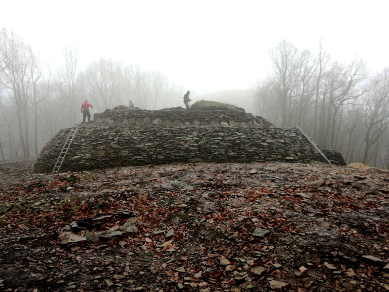 Bašta hradu Kalich – stav obnovy ke dni 25.11.2017, foto Ing. arch. J. Pachner | © nepodléhá Creative Commons