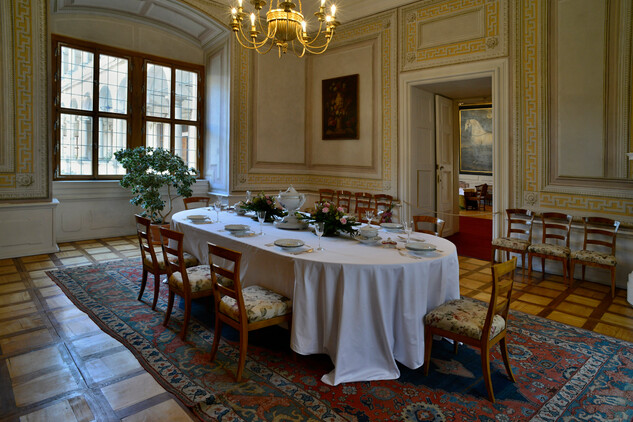Malá jídelna na zámku Litomyšl po obnově